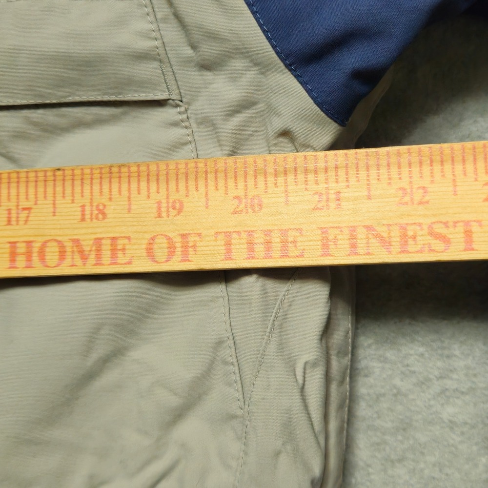 Burton Juniors Womens XL Ski Snowboard Jacket Blue Khaki Hooded Puffer Insulated - Picture 6 of 8